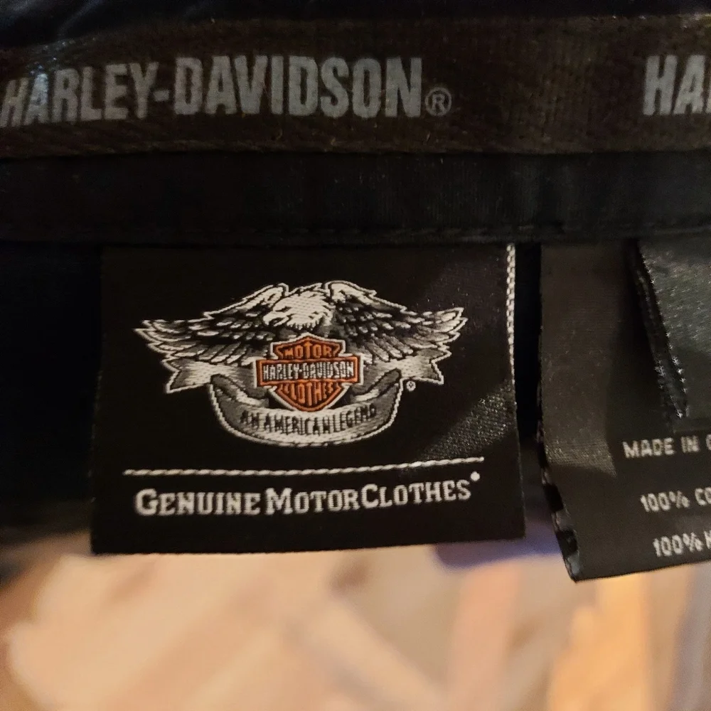 Harley-Davidson Shirt Men's Medium HDMC '03, Color: Black/Gray/Gold, RN# 103819. - Picture 7 of 13